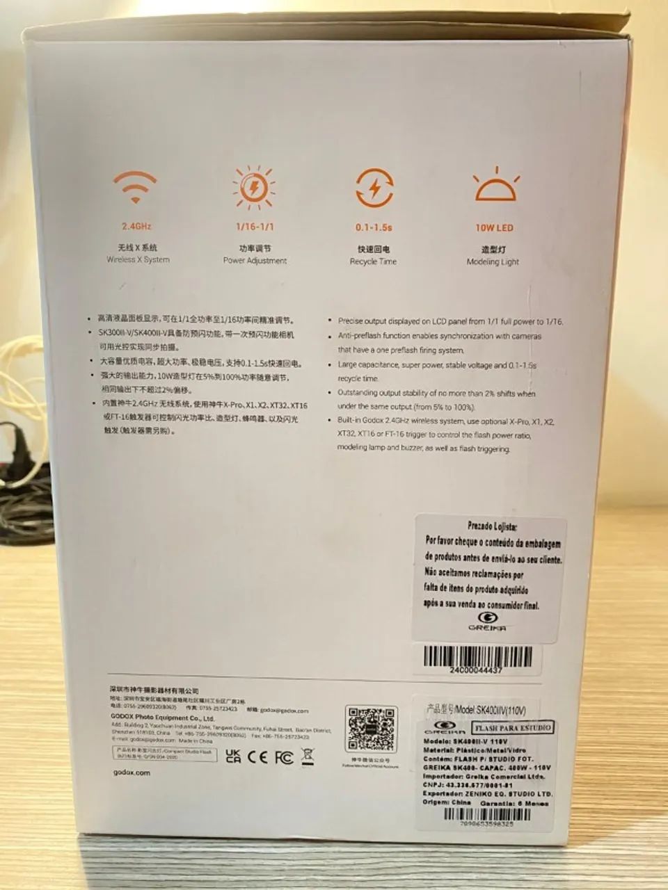 Flash Tocha Godox SK400II V à venda - Nunca Usado! - Câmeras e ...