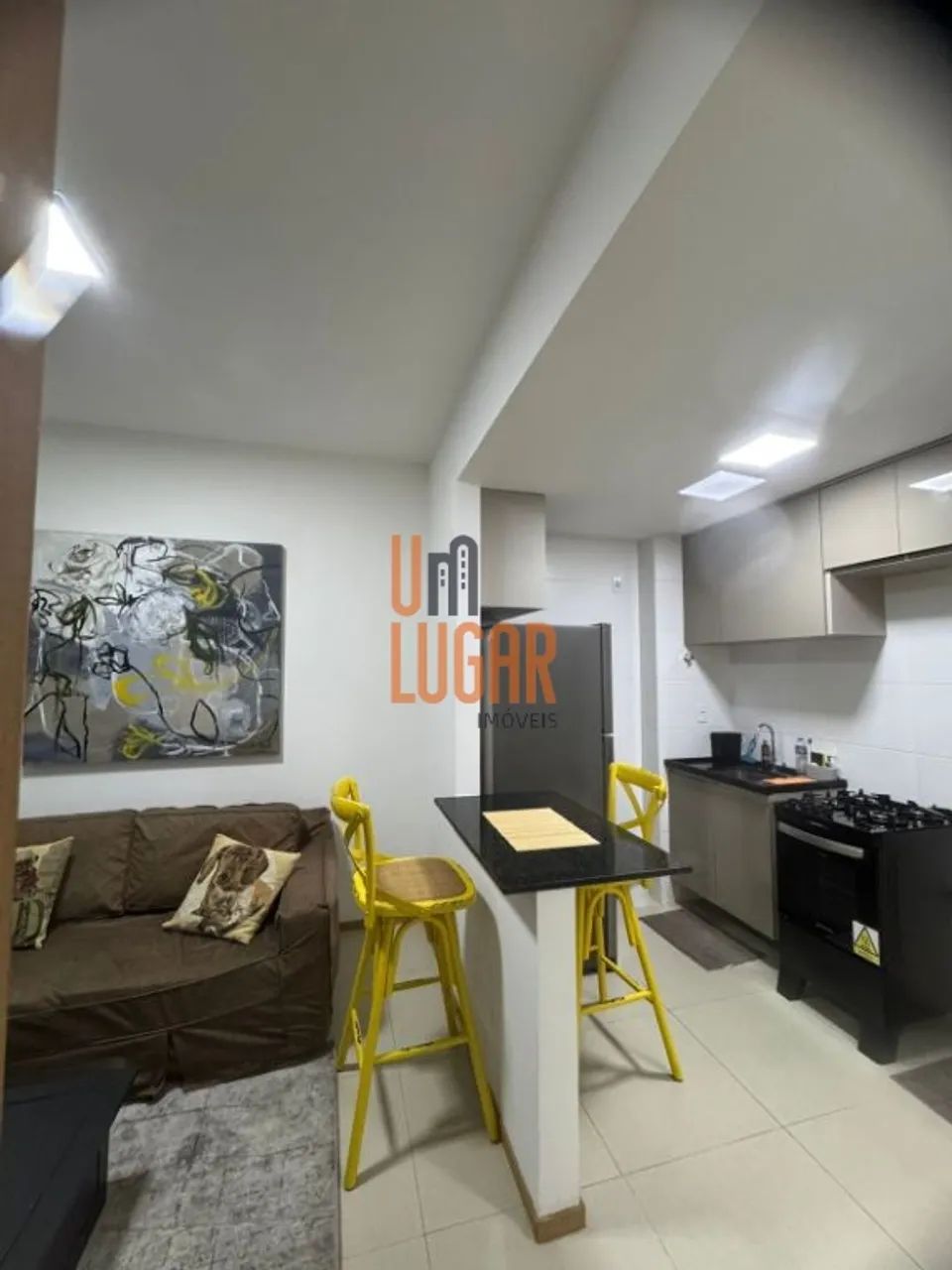 Um Lugar Imóveis aluga apartamento mobiliado com 1 quarto sendo 1 suíte no Edifício Jp Res - Foto 4