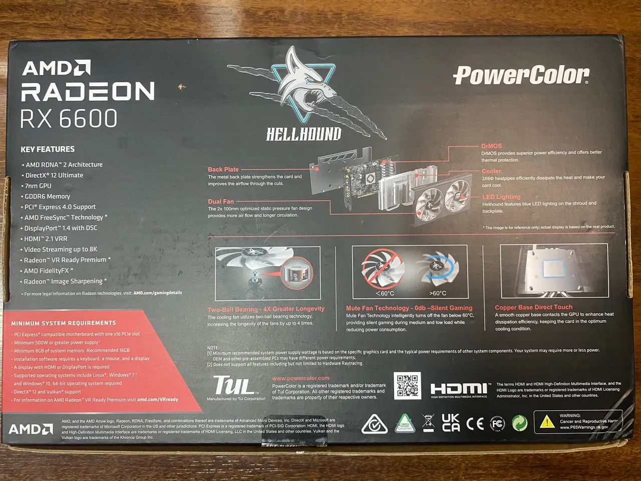 Rx6600 Hellhound 8gb com Caixa - Foto 5