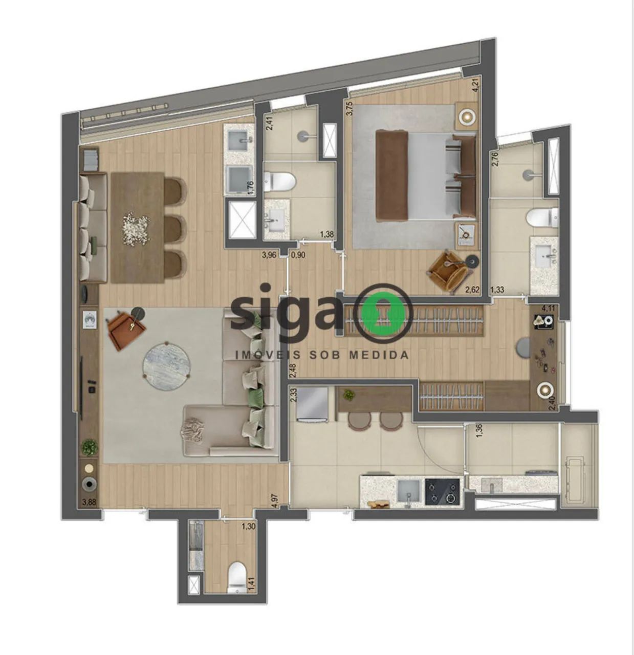OMA 909 Pinheiros: 82m² de amplitude e sofisticação - Foto 4