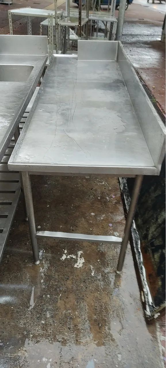 Mesa inox concretada 