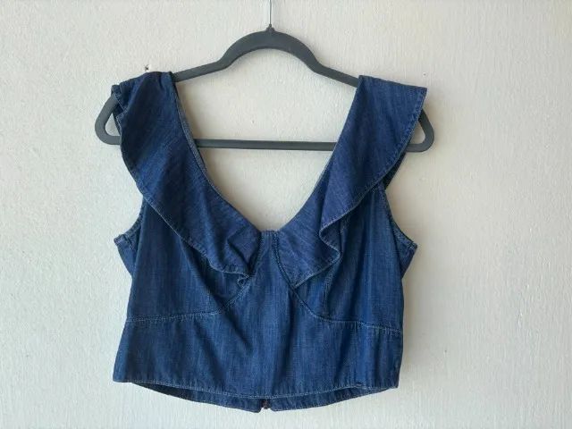 Top Jeans, tamanho G, da marca Damyller. - Foto 3