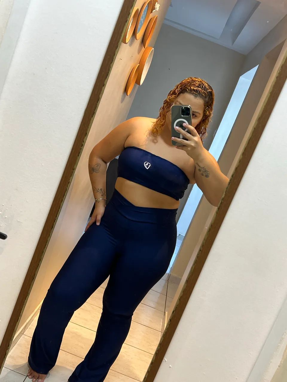 Conjunto calça e top faixa, moda fitness academia  - Foto 2