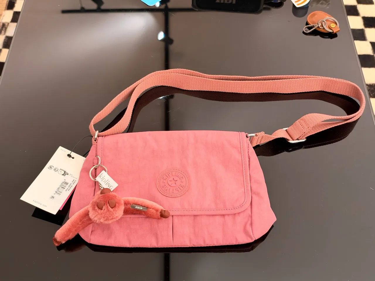 Bolsa Kipling Shayna Rosa Original