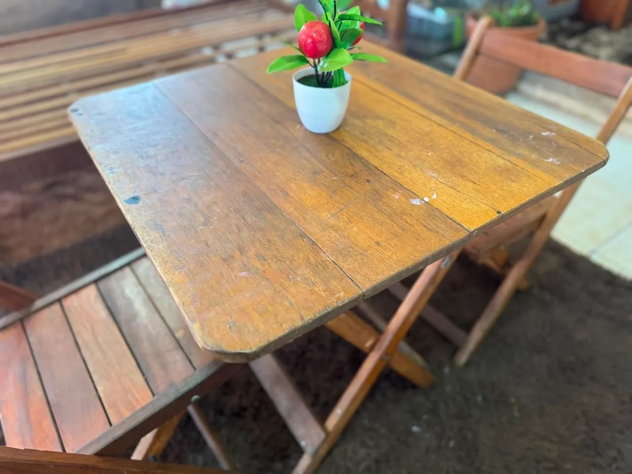Mesa e cadeiras dobrável - Foto 4