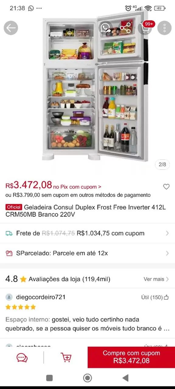 Geladeira nova  - Foto 2