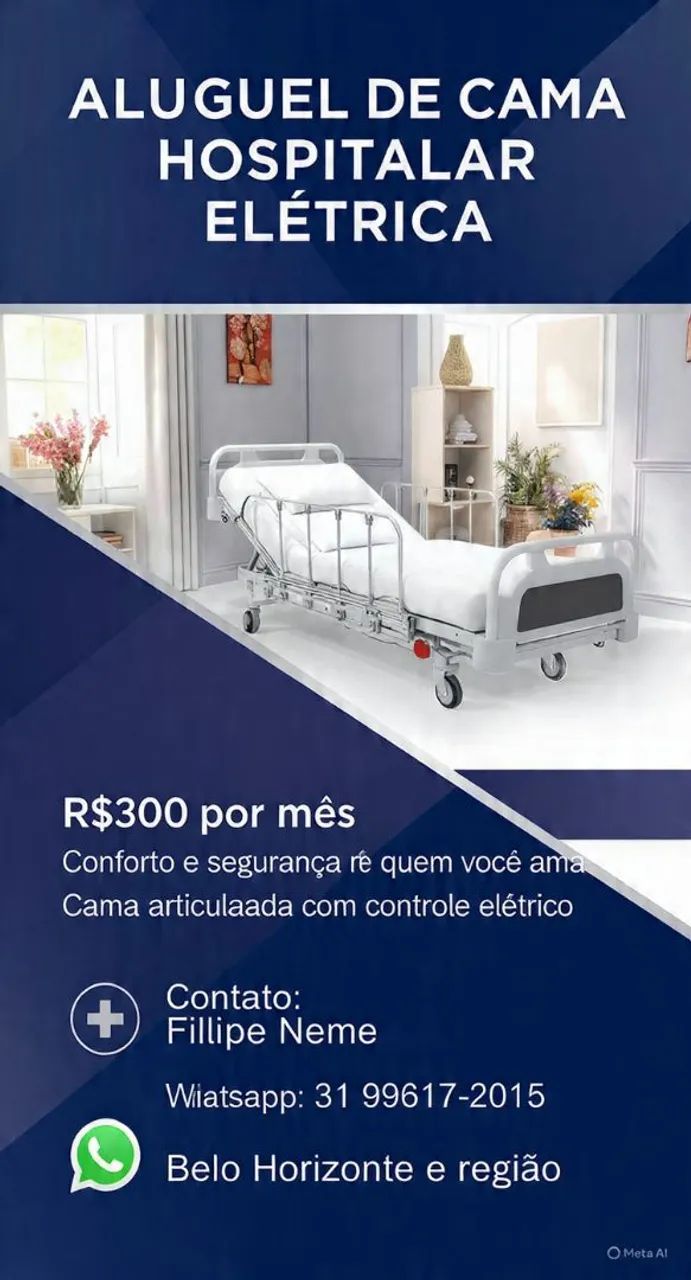 Cama Hospitalar articulada eletrica