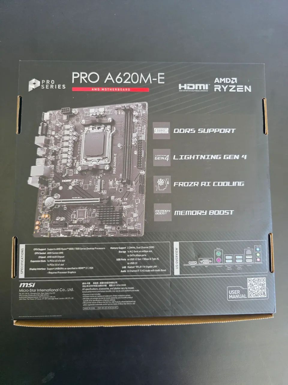 PLACA MÃE MSI A620M-E AM5 RYZEN - Foto 2