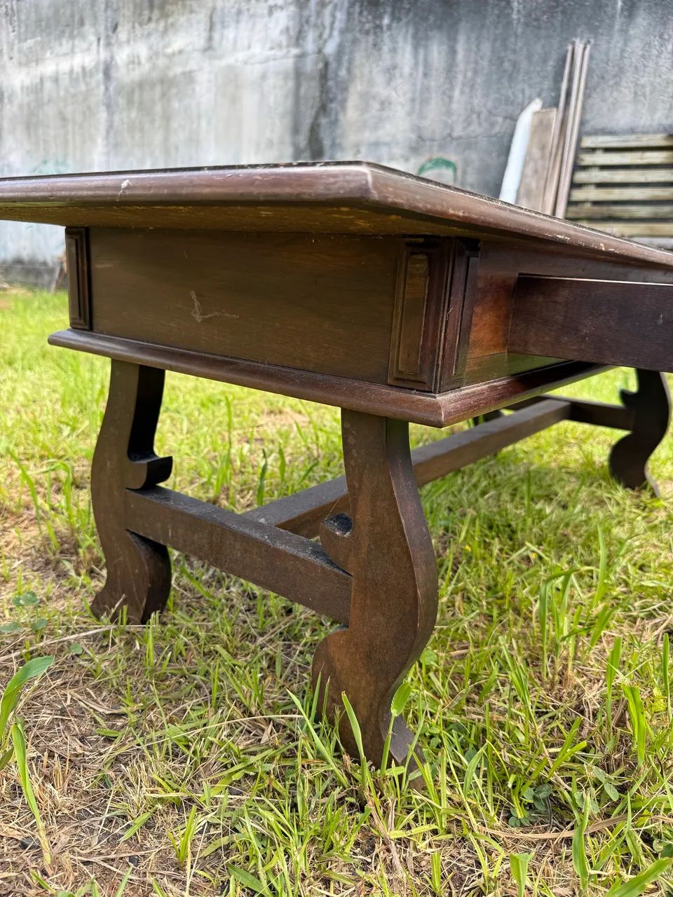Mesa de centro antiga madeira maciça  - Foto 2