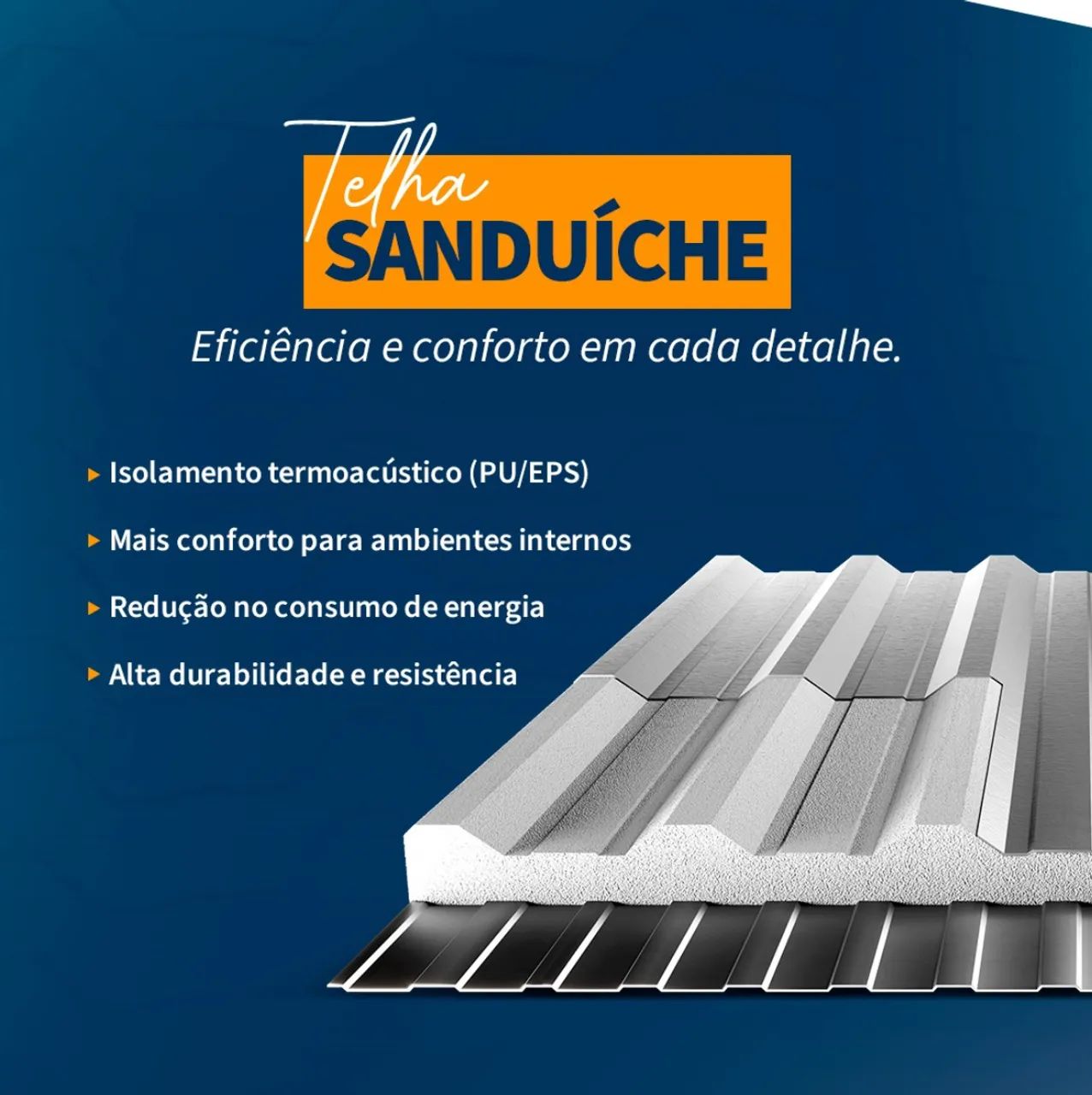Telhas simples sanduiche Semi sanduiche bandeja - Foto 3