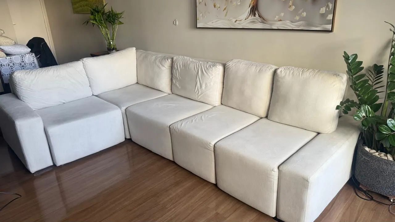 Sofá retrátil em ?L? 5 lugares - Foto 3
