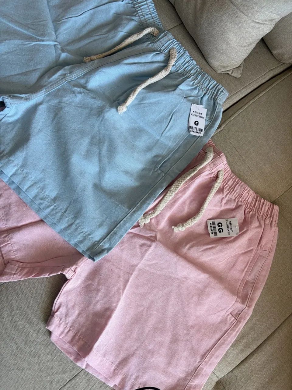 Short linho Plus Size premium 