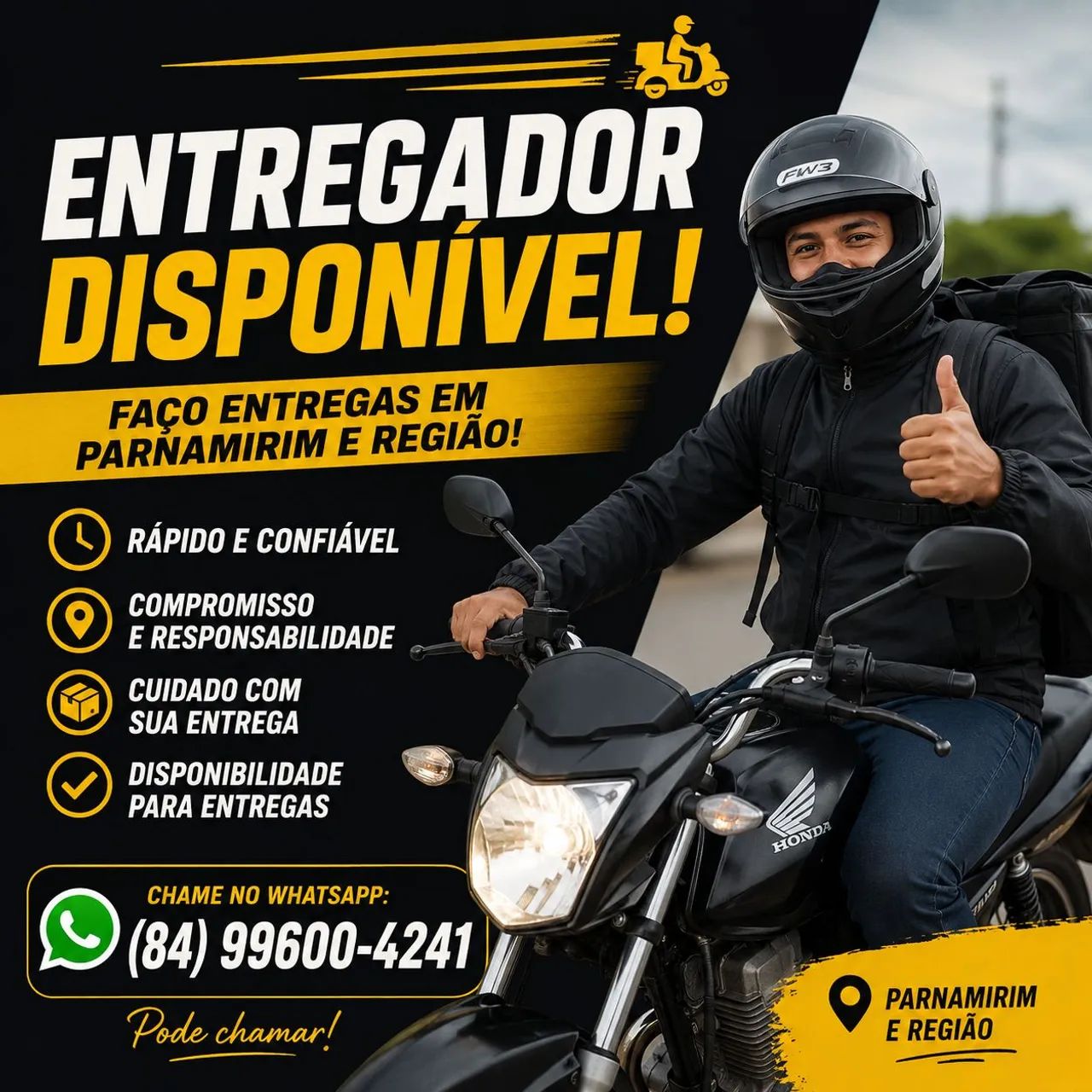 Entregador disponível