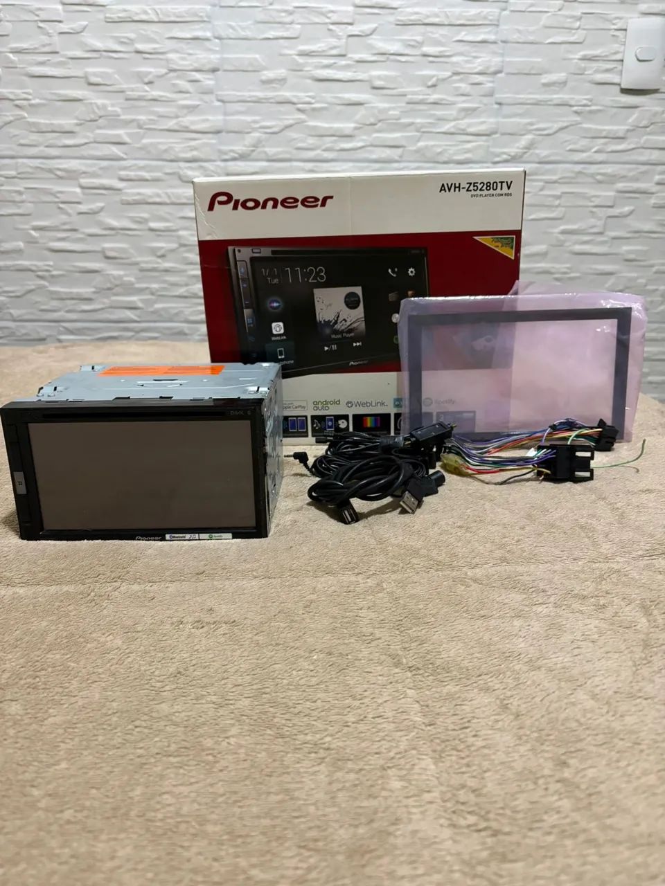 Multimídia pioneer Avh-Z5280Tv seminovo completo com entrada de dvd 