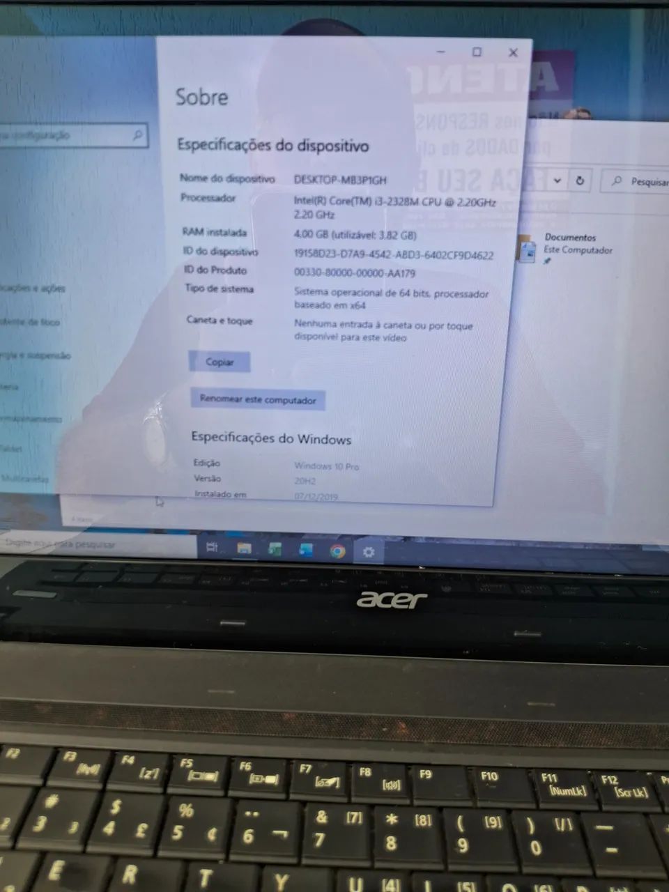 Notebook Acer Intel Core i3 revisado na garantia - Foto 3