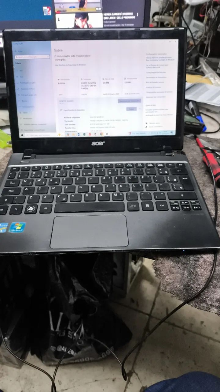 Notebook Acer v5 171 i3-2367, 8 Gb , SSD 240 Gb . - Foto 2