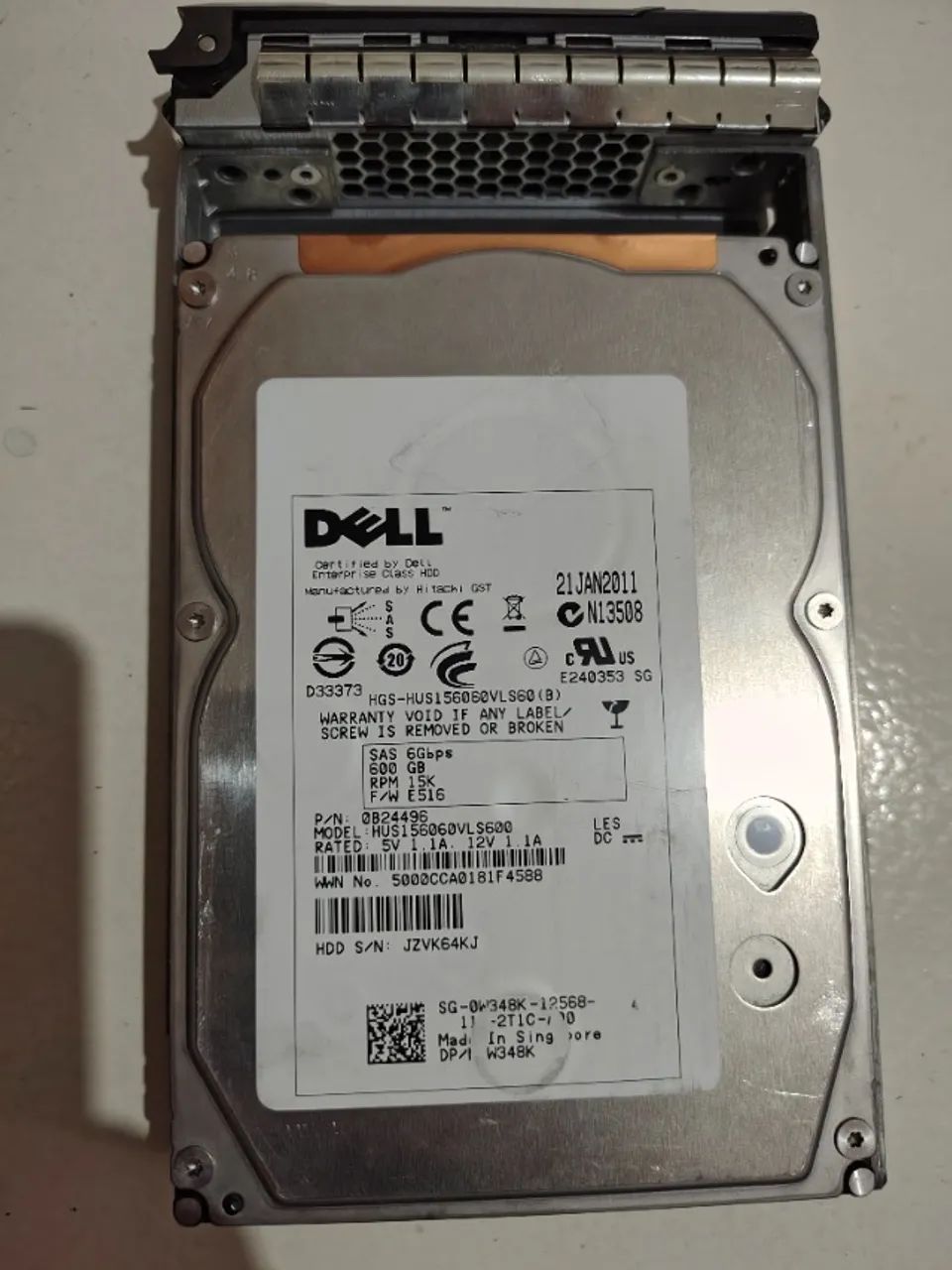 HD Dell 600GB para servidor 