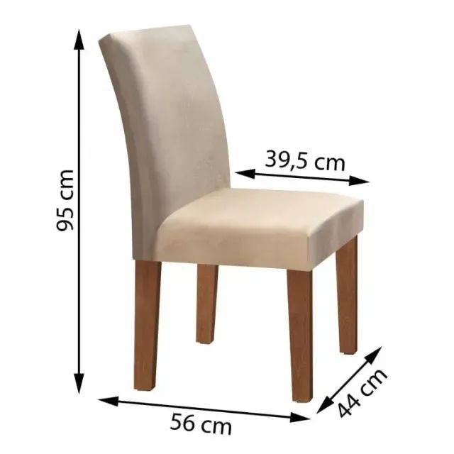 Mesa de Jantar Compacta 4 Lugares com Cadeiras Nova - Foto 2