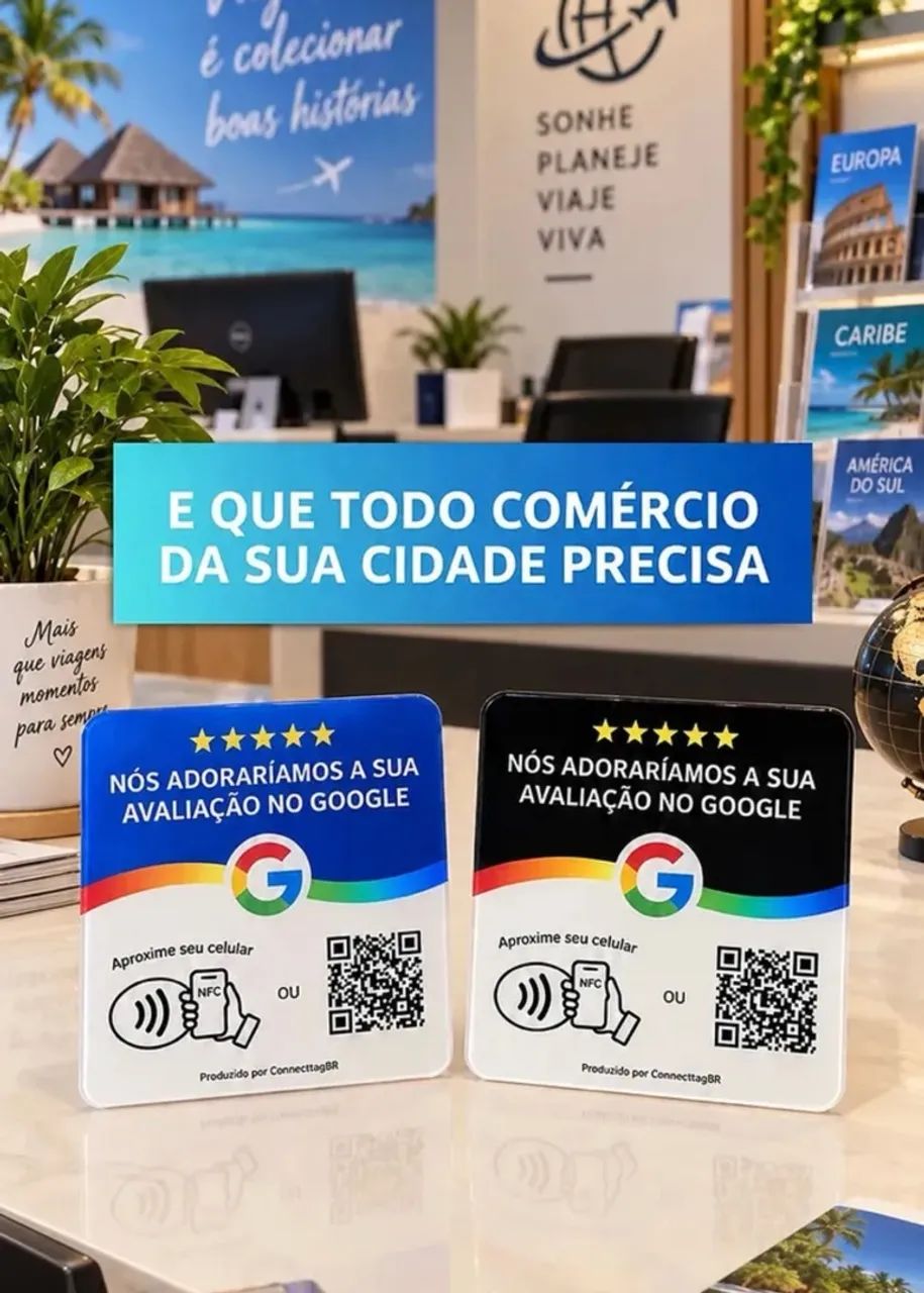 Placa NFC + QR Code Google Meu negócio! - Foto 4