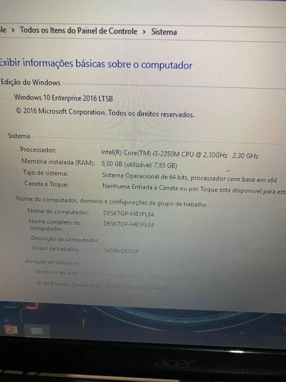 Notebook Acer Core i3 / 8GB RAM / HD 500GB / Tela Led 15 Polegadas - Foto 5