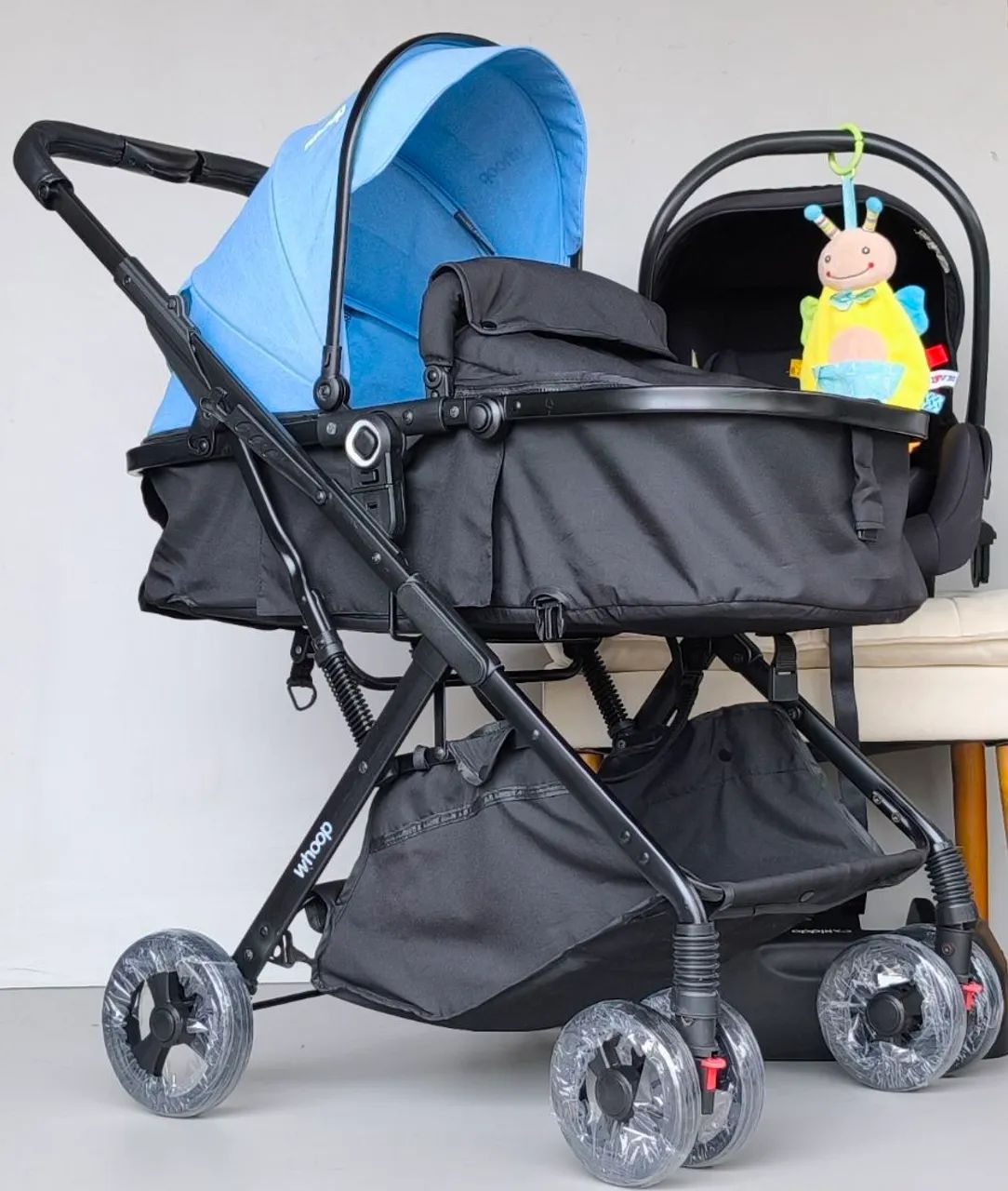 Conjunto Carrinho Moisés e bebê conforto com base - Foto 5