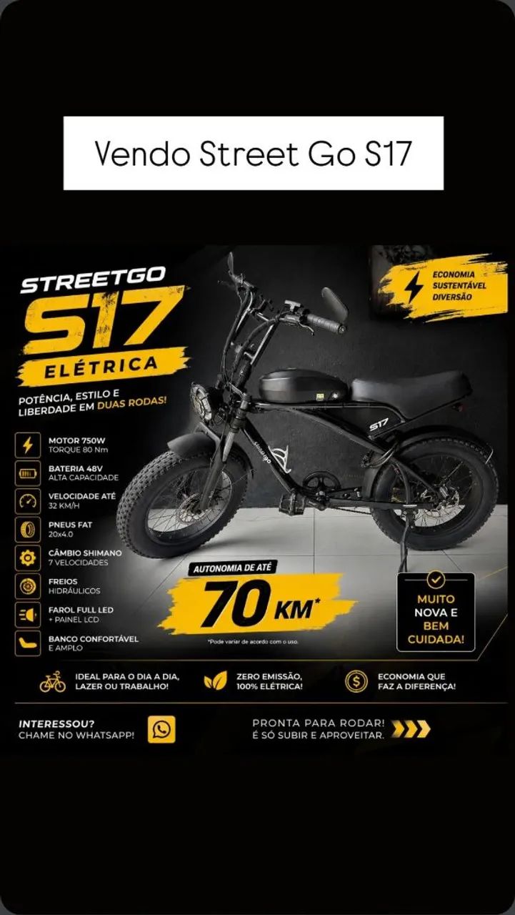 Bicicleta Eletrica Street Go S17 - Foto 5