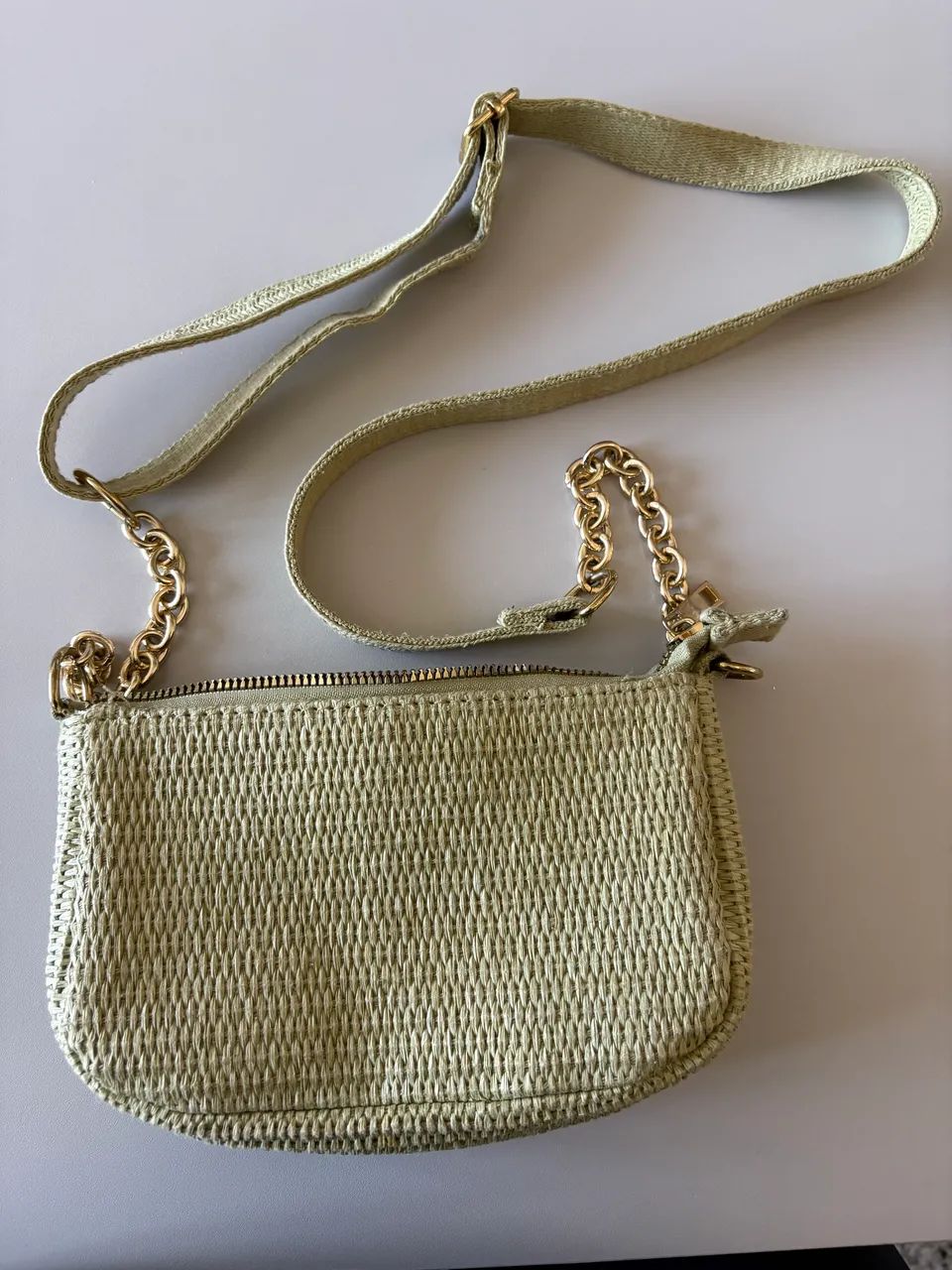 Bolsinha primark de tecido verde clara  - Foto 2