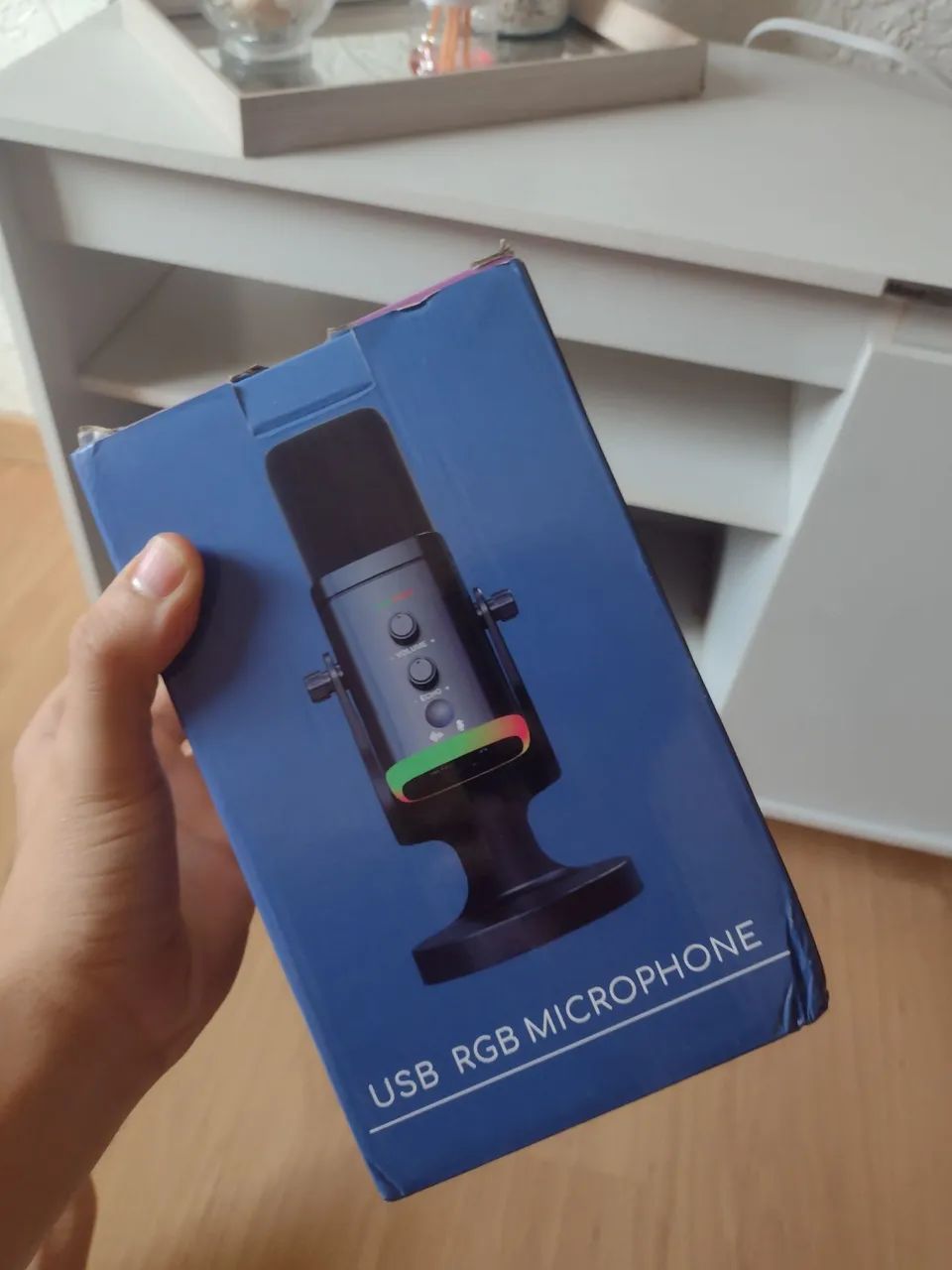 microfone gamer RGB 