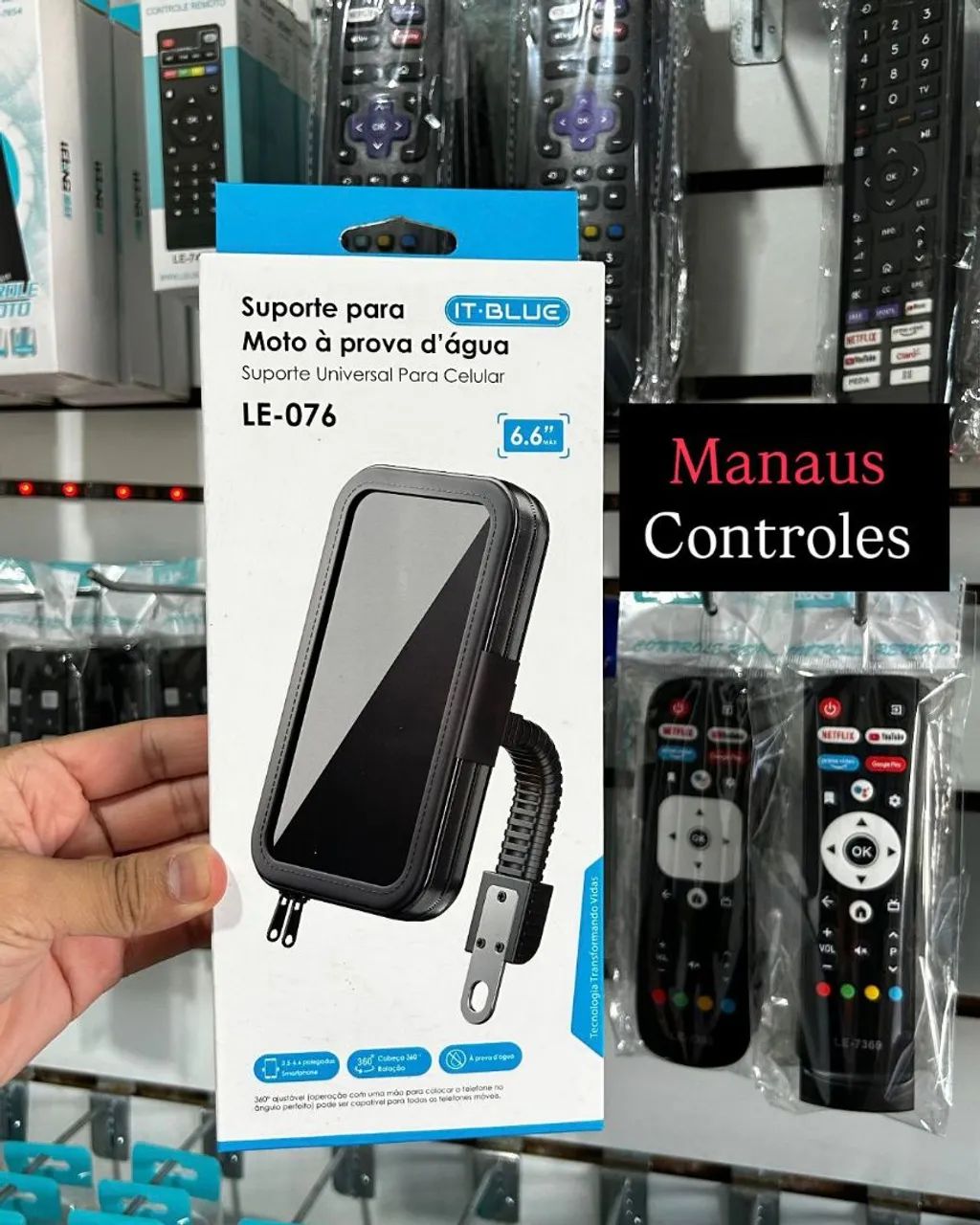 Suporte para celular impermeável 