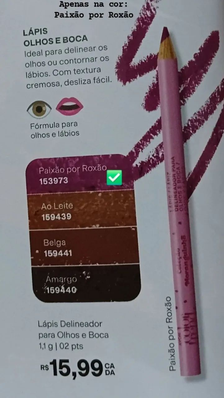 Lápis olhos e boca