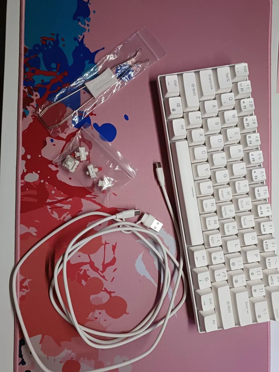 Teclado mecânico RGB RK61 - tri-mode - Foto 4