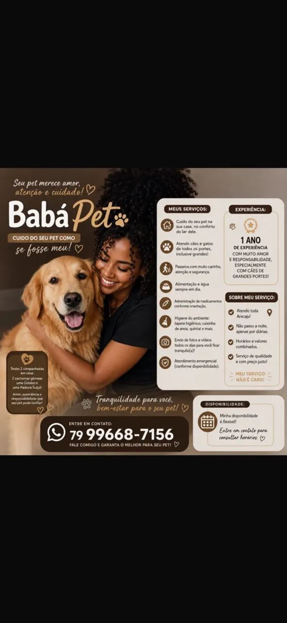 BABÁ-CUIDADORA DE IDOSOS-BABÁ DE PET EM ARACAJU!  - Foto 3