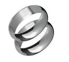 Par Aliança Prata 950 de Lei Compromisso Namoro 4.50 mm - Foto 4