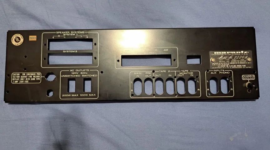 PAINEL TRASEIRO RECEIVER MARANTZ 2226B, IMPECÁVEL