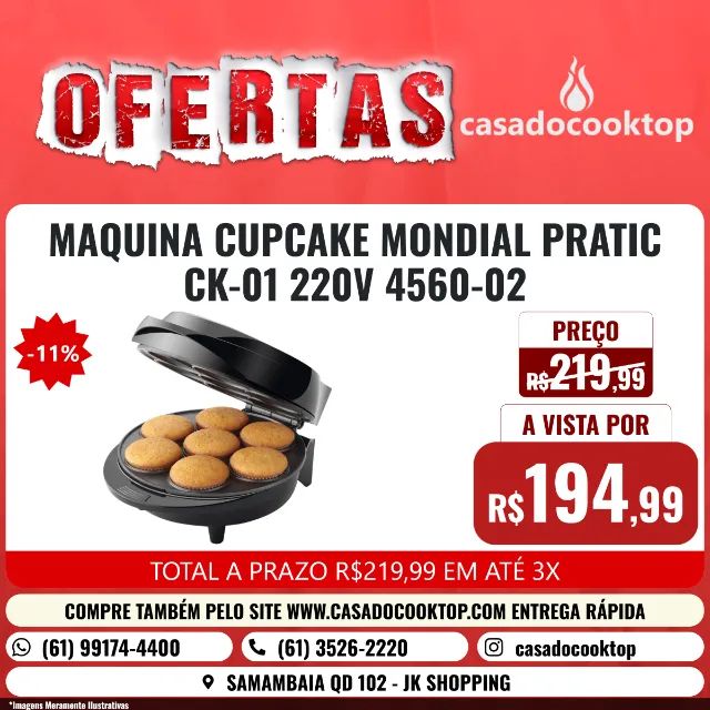 MAQUINA CUPCAKE MONDIAL PRATIC CK-01 220V 4560-02