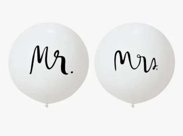 Pares bola de encher com letras Mrs e Mr   - Foto 2
