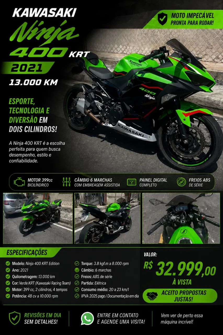 Kawasaki 400 2021 - 1501318016 | OLX