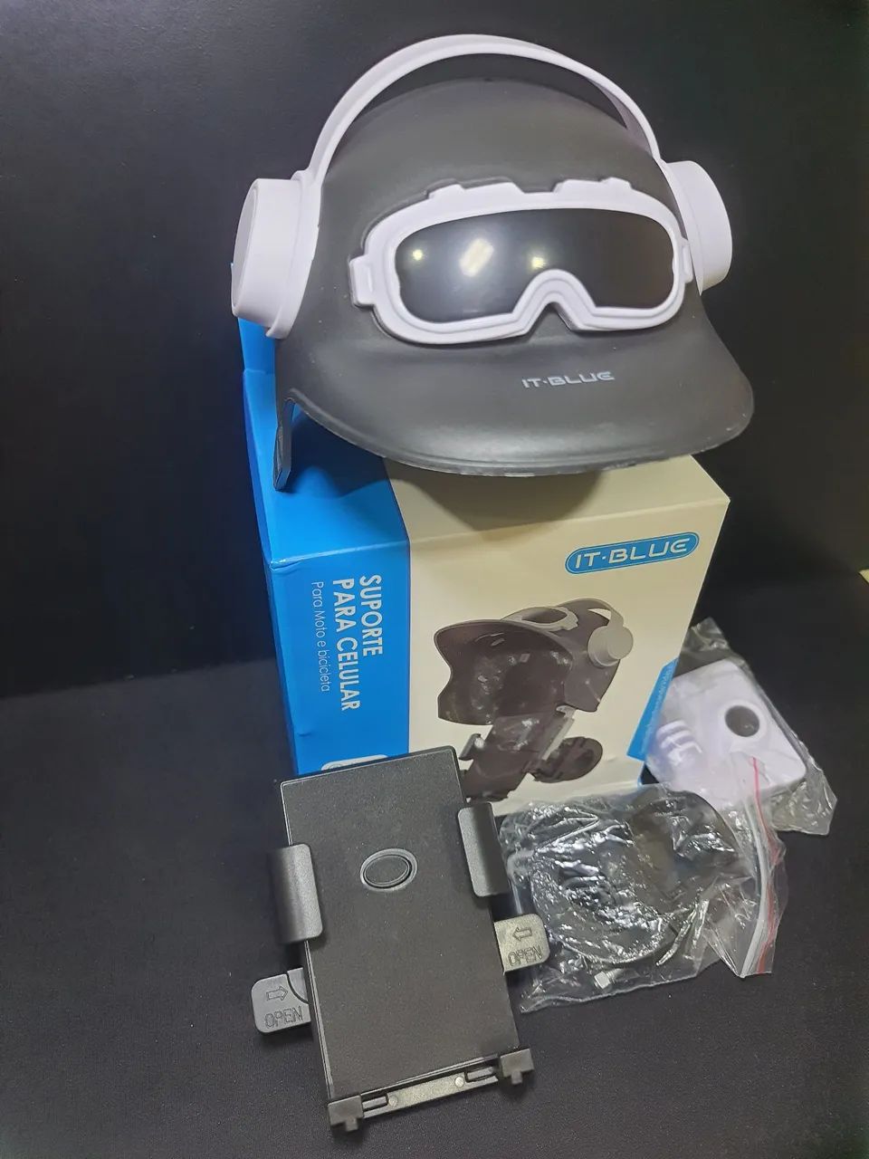 Suporte para celular moto capacete - Foto 4