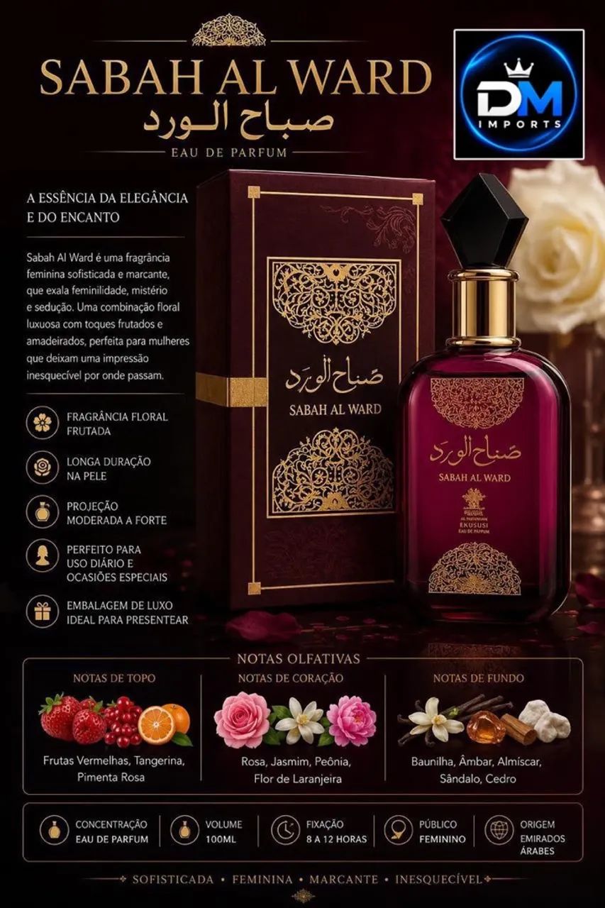 Perfume Sabah Al Ward 100Ml Original