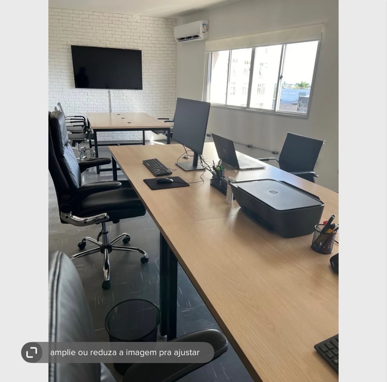 MESA TRABALHO BASE METAL E TAMPO MDF CARVALHO