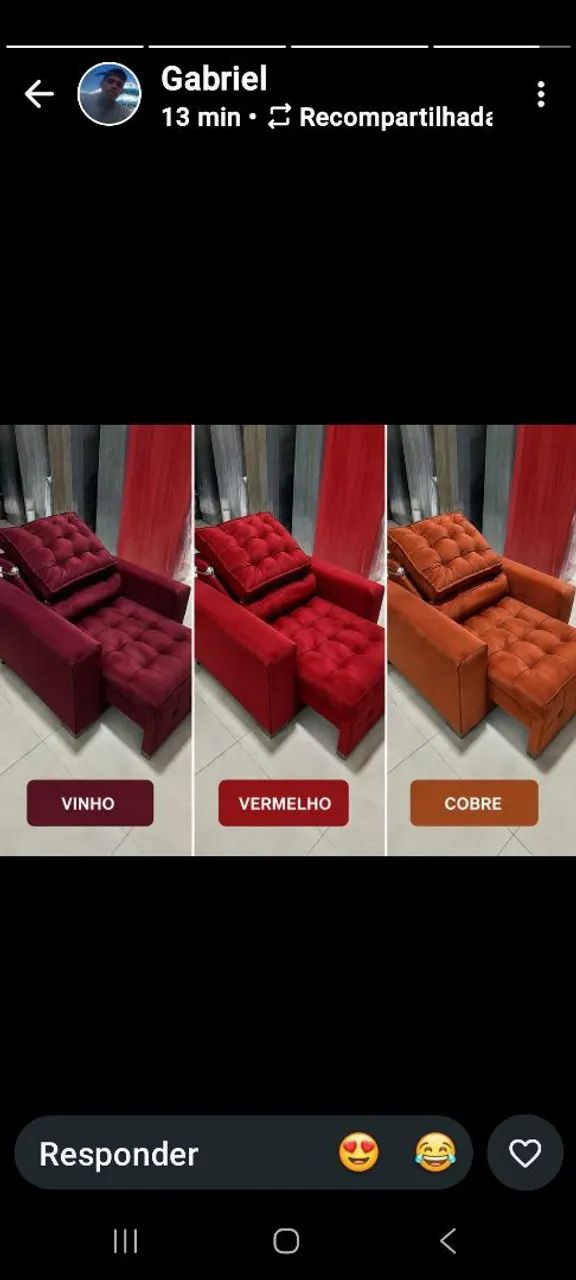 Poltrona reclinável de luxo 