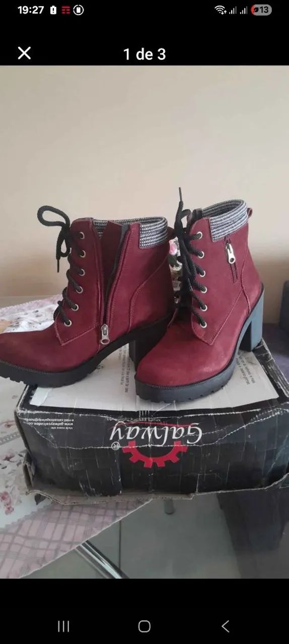 Bota feminina camurça  - Foto 2