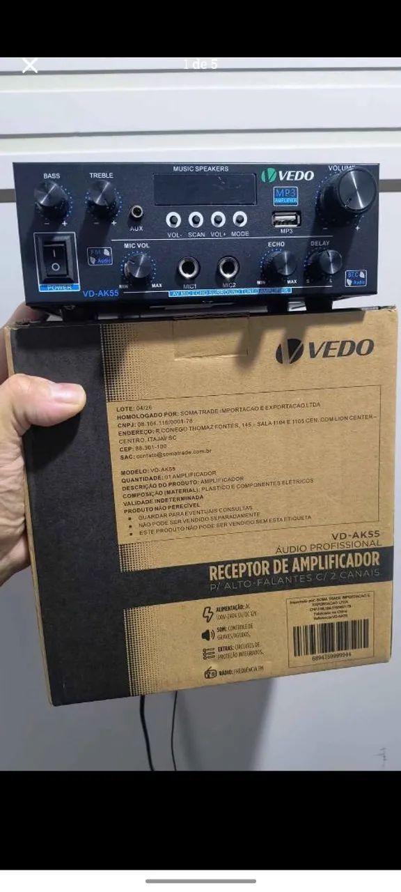 Amplificador com Canal de microfones - Foto 4
