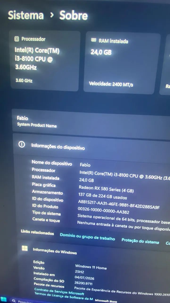 Processador i3 8100 