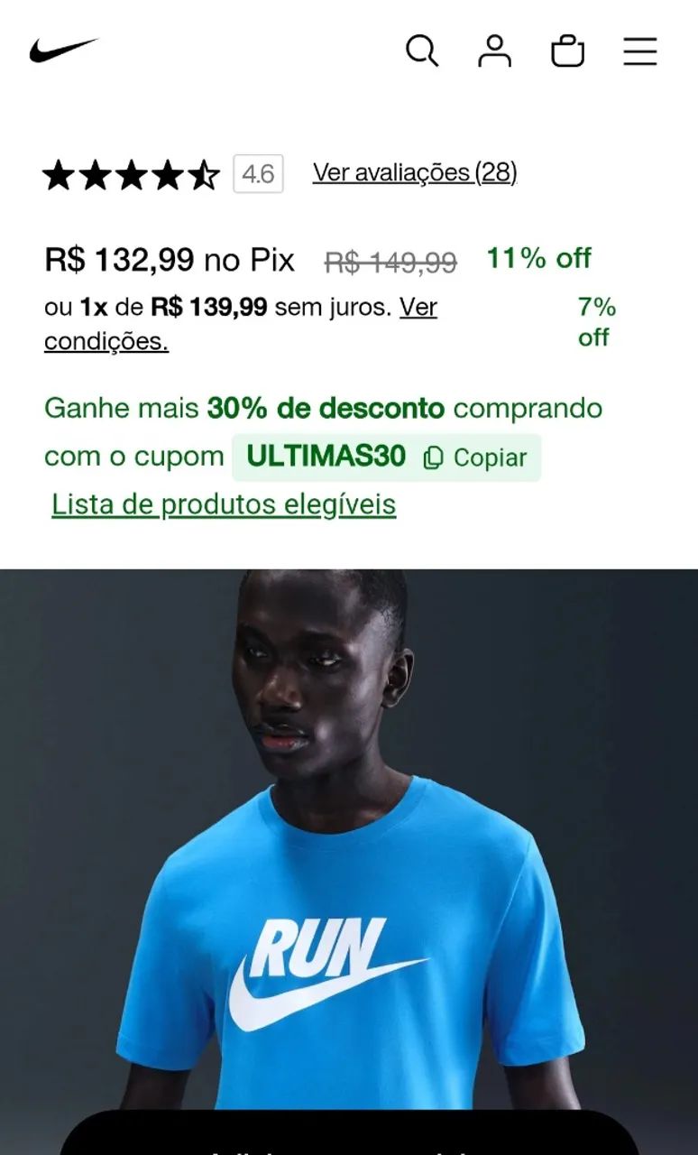 Kit duas camisetas Nike +pacote de cuecas Box Puma  - Foto 3