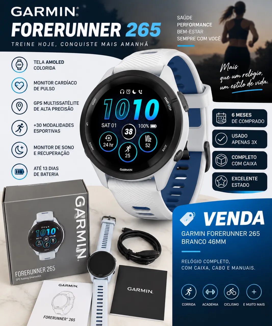 Garmin Forerunner 265 novíssimo 
