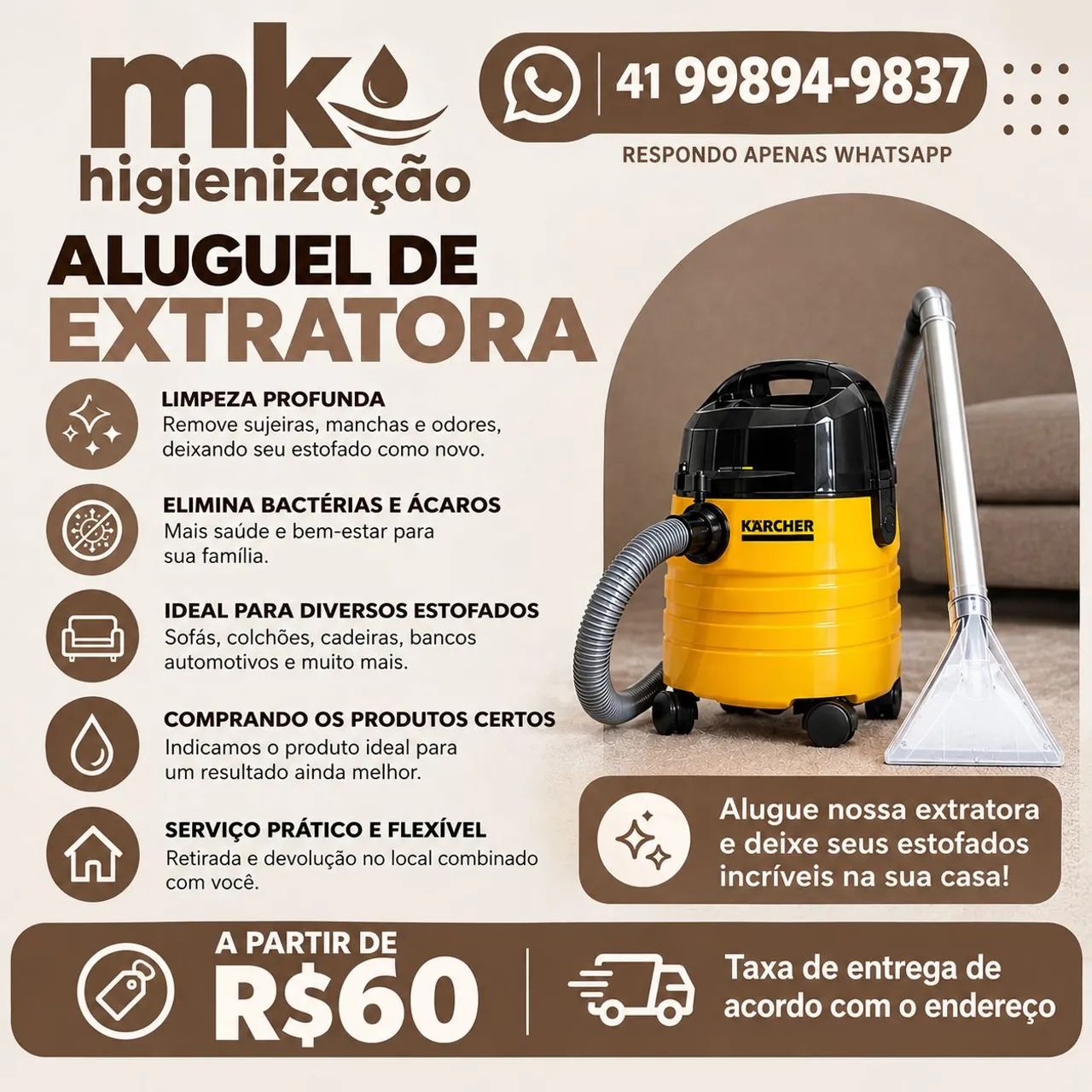 Aluguel de extratora 