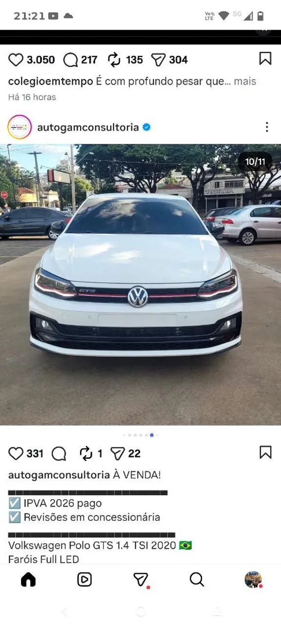 Volkswagen Polo Polo GTS 1.4 TSI 16V Flex 2021