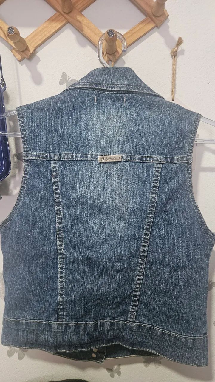 Colete jeans feminina  - Foto 4