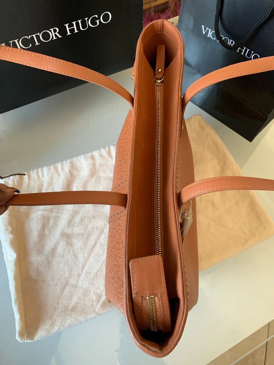 Bolsa Victor Hugo Original caramelo - Foto 5
